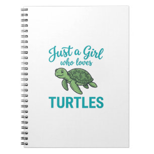 Just a Girl Who Loves Turtles Vintage Engraving Te Notebook