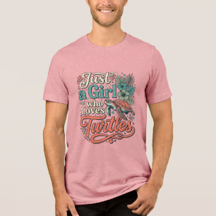 Just a Girl Who Loves Turtles Vintage Shirt Design
