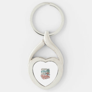 Just a Girl Who Loves Turtles Vintage Shirt Design Key Ring
