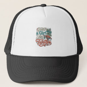 Just a Girl Who Loves Turtles Vintage Shirt Design Trucker Hat