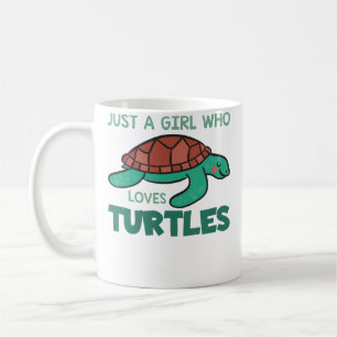 Just A Girl Who Loves Turtles Watercolor Diving Oc Coffee Mug