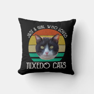 Just A Girl Who Loves Tuxedo Cats Cushion