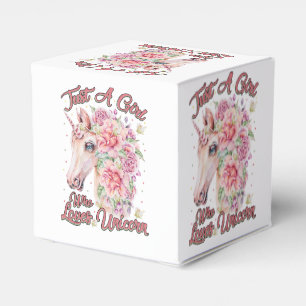 Just A Girl Who Loves Unicorn Favour Box