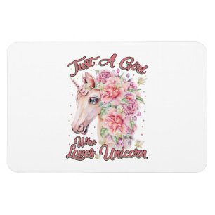Just A Girl Who Loves Unicorn Magnet