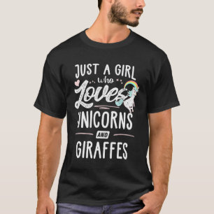 Just A Girl Who Loves Unicorns And Giraffes Women T-Shirt
