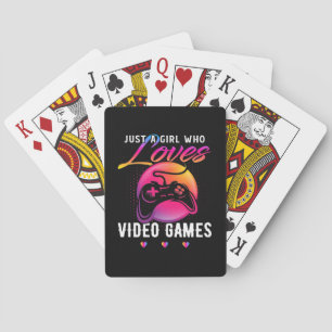 Just A Girl Who Loves Video Game Playing Cards