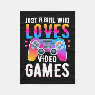Just A Girl Who Loves Video Games Fleece Blanket