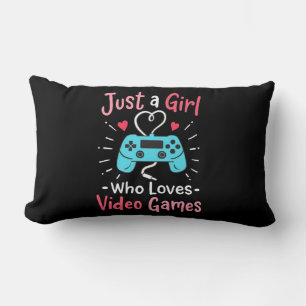 Just A Girl Who Loves Video Games Lumbar Cushion