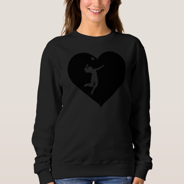 Just A Girl Who Loves Volleyball Best Birthday Vin Sweatshirt (Front)