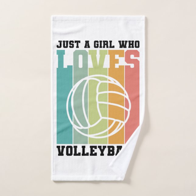 Just a girl who loves Volleyball Hand Towel (Hand Towel)