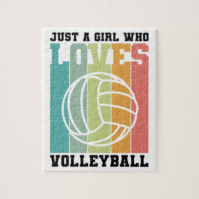 Just a girl who loves Volleyball Jigsaw Puzzle (Vertical)