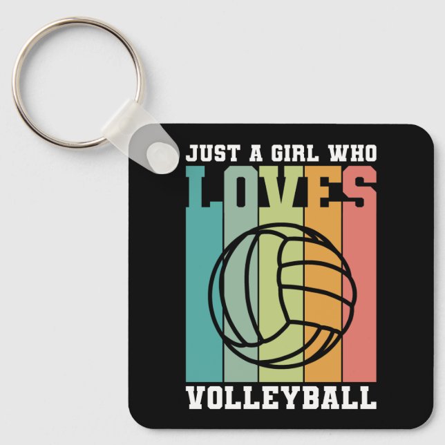 Just a girl who loves Volleyball  Key Ring (Front)