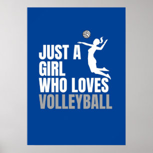 Just A Girl Who Loves Volleyball Player Athlete Poster