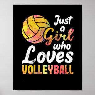 Just A Girl Who Loves Volleyball Player Women Poster