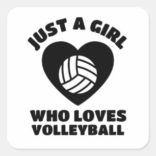 Just a girl who loves volleyball square sticker