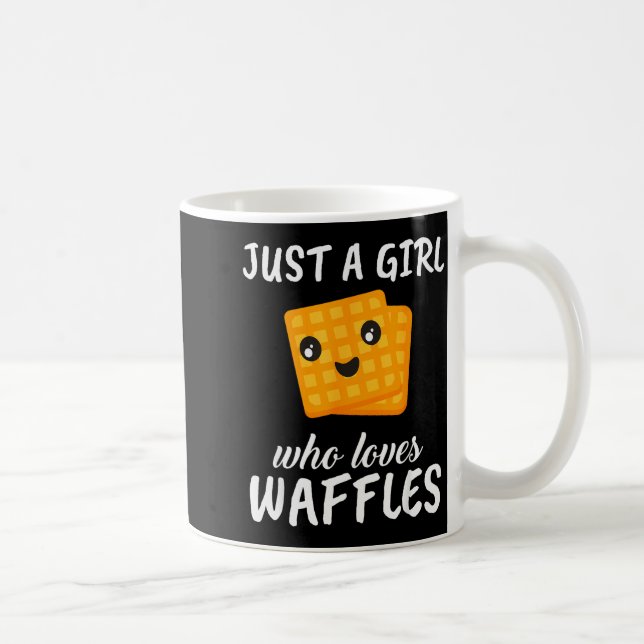 Just A Girl Who Loves Waffles Clothes Outfit Gift  Coffee Mug (Right)