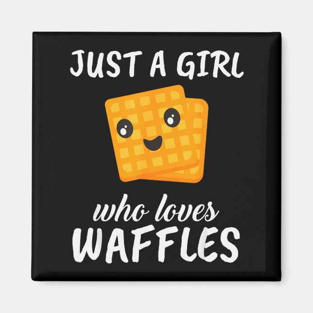 Just A Girl Who Loves Waffles Clothes Outfit Gift  Magnet (Front)