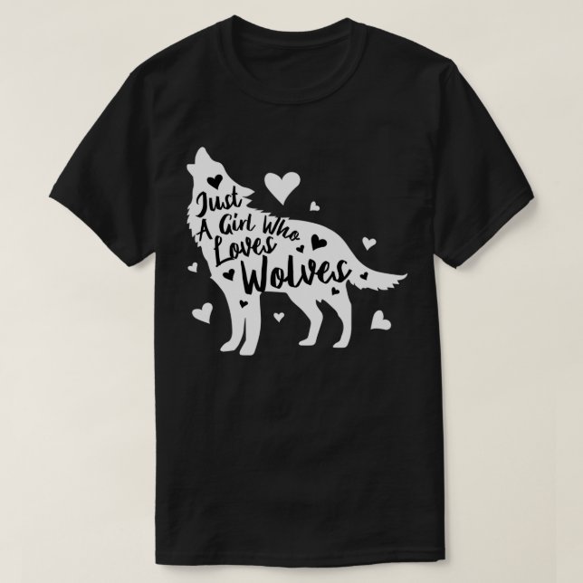 Just A Girl Who Loves Wolves Pullover  (Design Front)