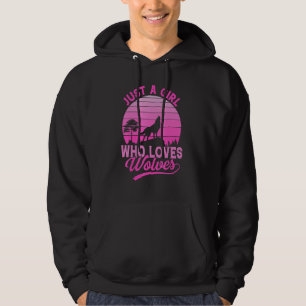 Just a Girl Who Loves wolves Watercolor Cute wolf Hoodie