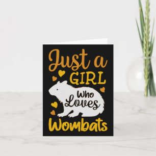 Just A Girl Who Loves Wombats Sticker Card