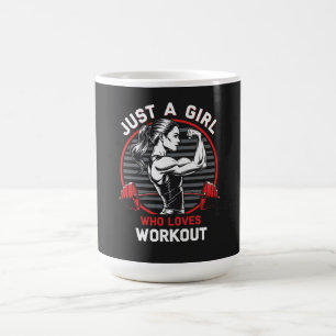 Just a Girl Who Loves Workout Gym T-Shirt Coffee Mug