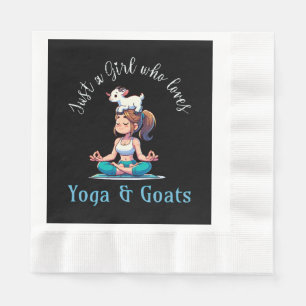 Just a girl who loves Yoga and Goats Napkin