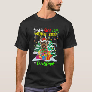 Just A Girl Who Loves Yorkshire Terrier And Christ T-Shirt