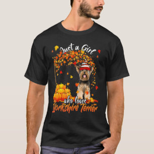 Just A Girl Who Loves Yorkshire Terrier Dog Thanks T-Shirt