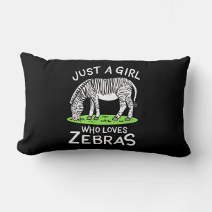 Just A Girl Who Loves Zebras Lumbar Cushion