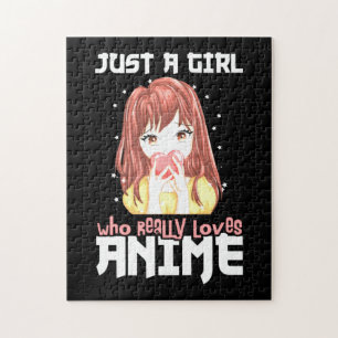 Just A Girl Who Really Loves Anime Jigsaw Puzzle