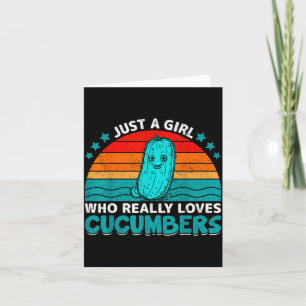 Just A Girl Who Really Loves Cubers Cute Vegetable Card