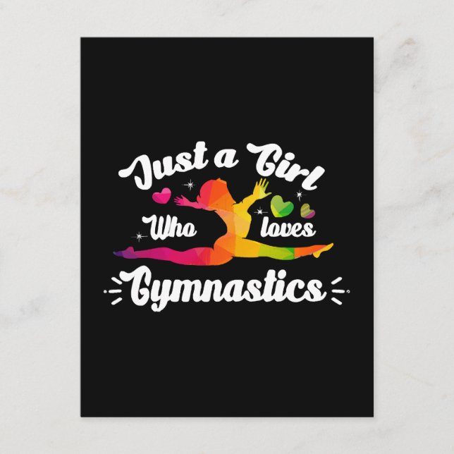 Just A Girls Who Loves Gymnastics Enclosure Card (Front)