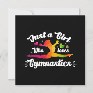 Just A Girls Who Loves Gymnastics Invitation