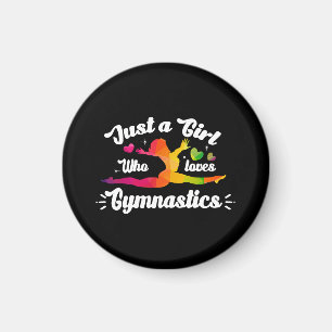 Just A Girls Who Loves Gymnastics Magnet