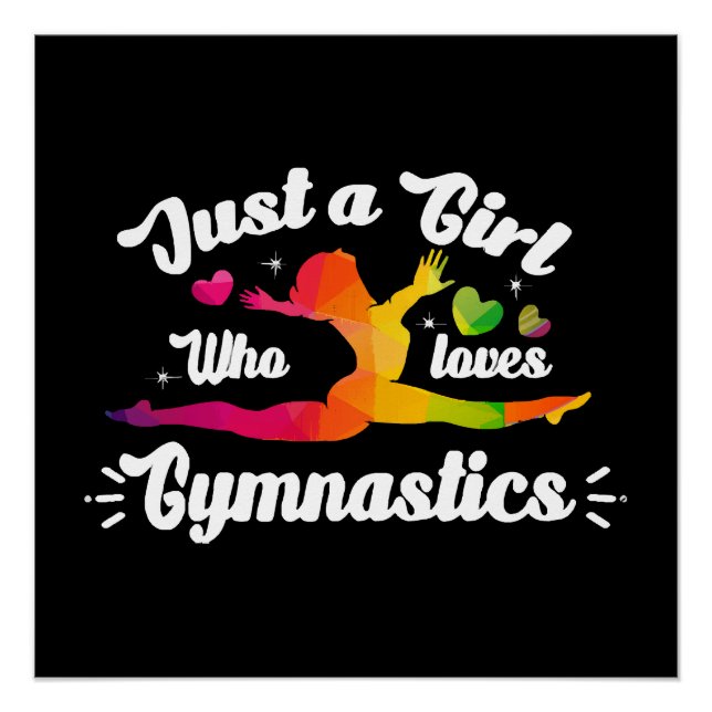 Just A Girls Who Loves Gymnastics Poster (Front)