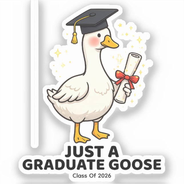 Just A Graduate Goose Class of 2026 Funny Grad (Front)