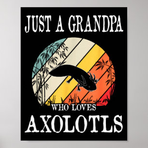 Just A Grandpa Who Loves Axolotls  Poster