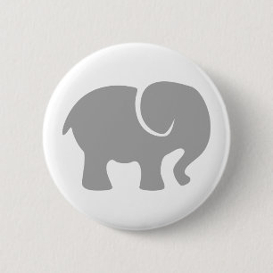 Just a Grey Elephant 6 Cm Round Badge