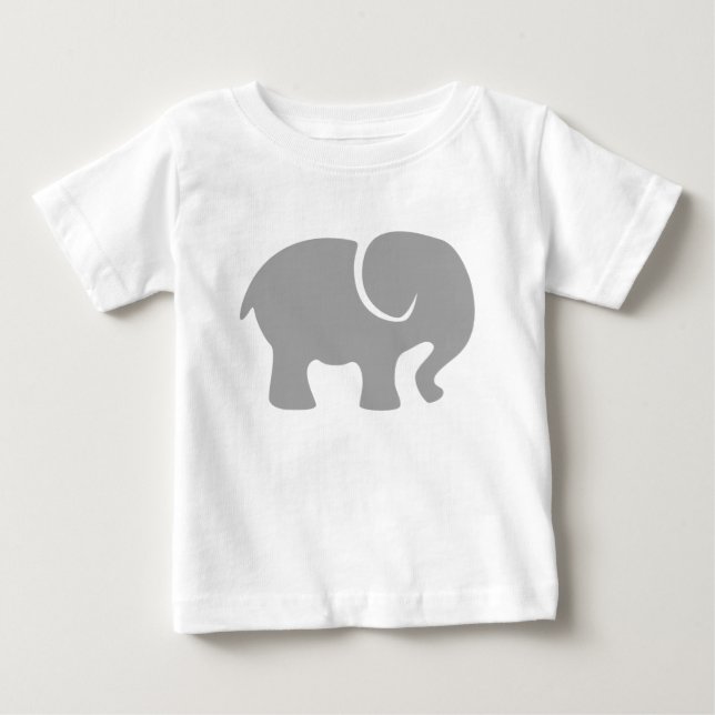 Just a Grey Elephant Baby T-Shirt (Front)