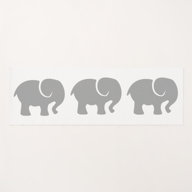 Just a Grey Elephant Yoga Mat (Front (Horizontal))