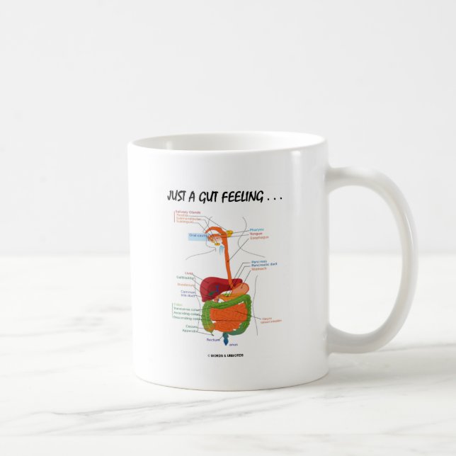 Just A Gut Feeling... (Digestive System Humour) Coffee Mug (Right)
