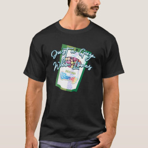Just a Guy Who Loves Freeze Dried Candy Novelty Gr T-Shirt