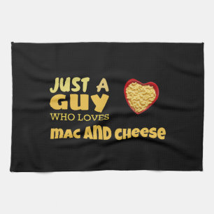 Just a guy who loves mac and cheese tea towel