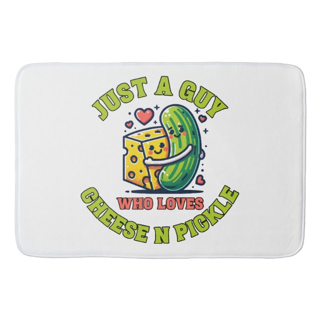 Just a guy who loves pickle bath mat (Front)