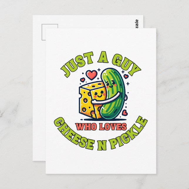 Just a guy who loves pickle postcard (Front/Back)