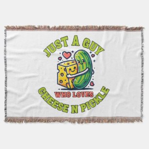 Just a guy who loves pickle throw blanket