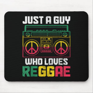 Just A Guy Who Loves Reggae Music Jamaica Vintage Mouse Pad