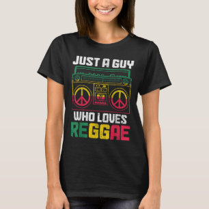 Just A Guy Who Loves Reggae Music Jamaica Vintage T-Shirt