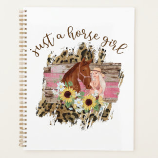 Just a horse girl beautiful floral girly design planner