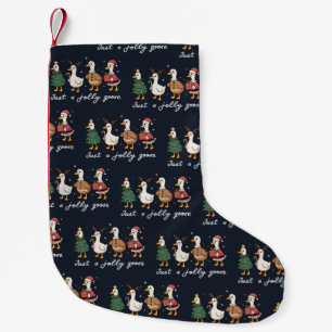 Just A Jolly Goose Christmas Duck Holiday Xmas Small Christmas Stocking